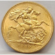 AUSTRALIA 1930 . ONE 1 SOVEREIGN . MELBOURNE . GOLD
